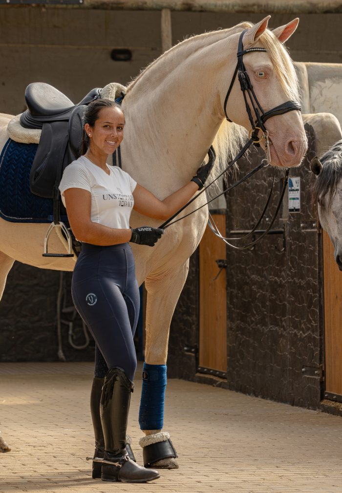 equestrian leggings in blue