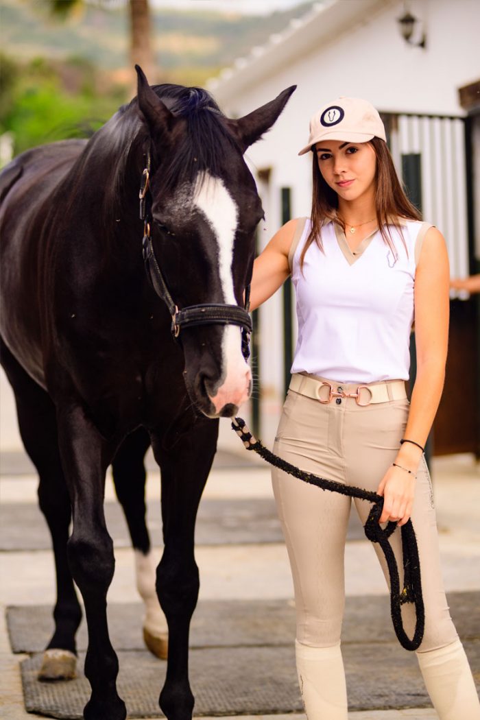 Gorra de equitación beige Unisex - Imagen 2